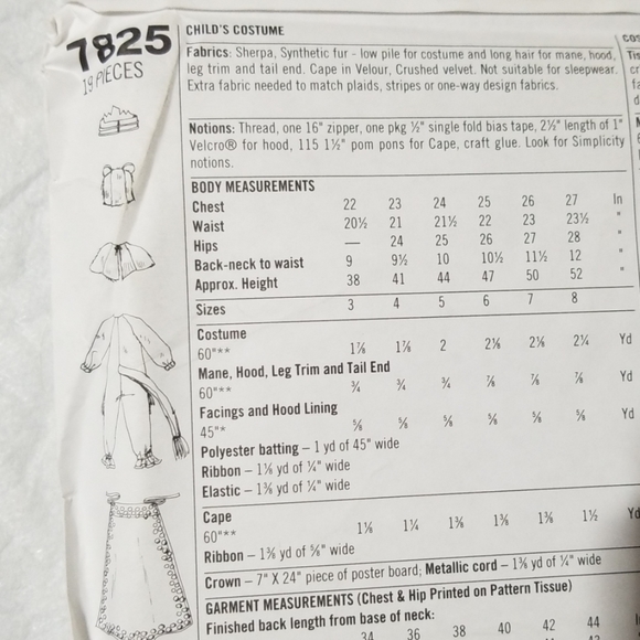 Simplicity costumes : The Wizard of Oz, Lion - Picture 2 of 3